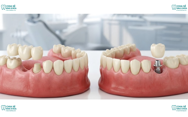 Nên Trồng Răng Bằng Cầu Răng Sứ Hay Cấy Ghép Implant? (2026)