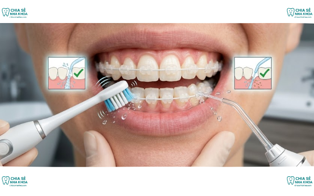 Niềng Răng Nên Dùng Bàn Chải Điện Hay Máy Tăm Nước? (2026)