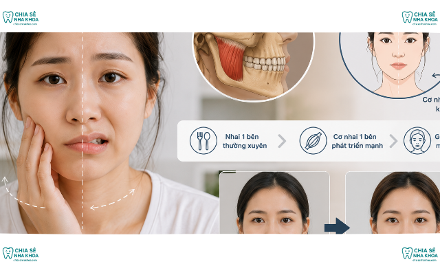 Nhai 1 Bên Bị Lệch Mặt: Nguyên Nhân & Cách Khắc Phục (2026)