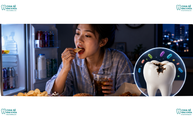 Ăn Đêm Nhiều Làm Tăng Nguy Cơ Sâu Răng: Cách Cấp Cứu 2-3h Sáng (2026)
